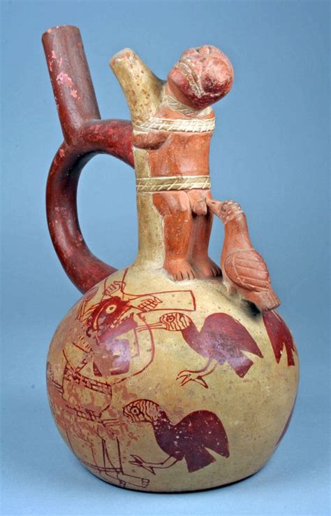 moche prisoner vessels native pottery peruvian art mayan art