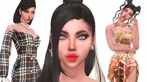 Sims 4 Cas Nayely Barclay ♥ Cc Folder And Sim Download Youtube