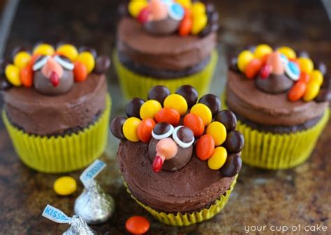 Who knew there were so many adorable ways to make cute turkey cupcakes! Turkey Cupcakes - Thanksgiving Cupcake Decorating - Your Cup of Cake