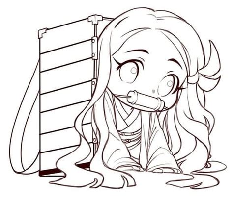 Printable Cute Nezuko Coloring Page - Free Printable Coloring Pages for