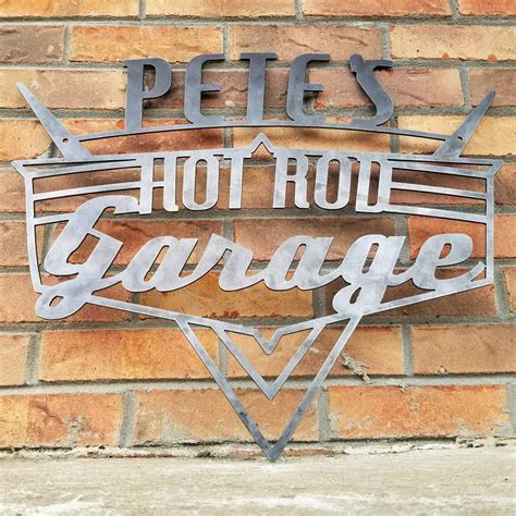 Personalized Hot Rod Garage Sign Vintage Retro Wall Art Drag Racin