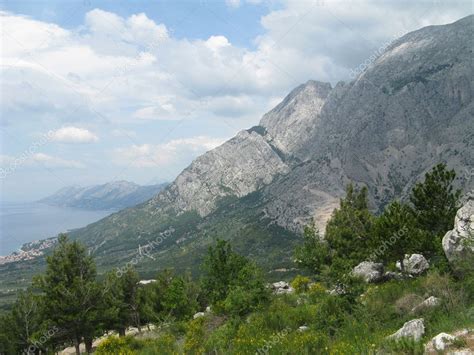 Croatia Biokovo Landscape Mountain Dalmatia Europe Sea Tourism
