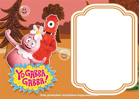 Free Yo Gabba Gabba Invitation Templates Free Printable Birthday