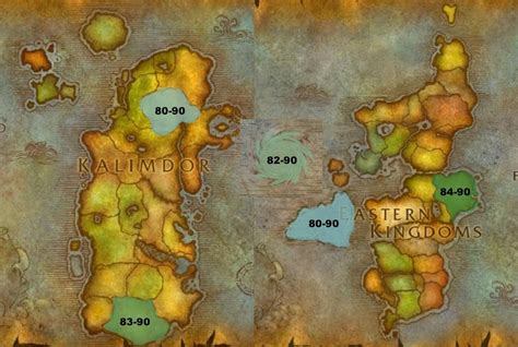 Wow Classic Zone Levels Map Time Zones Map World Gambaran