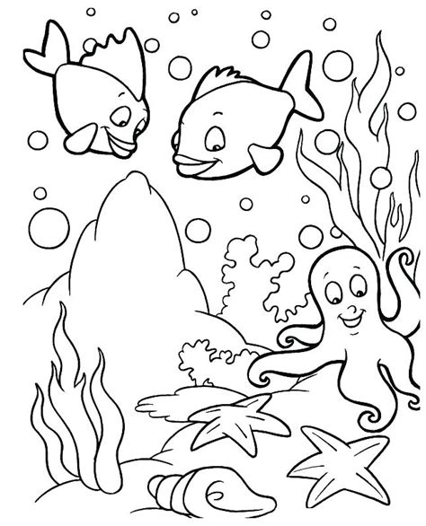 Underwater Scene Coloring Pages At Free Printable