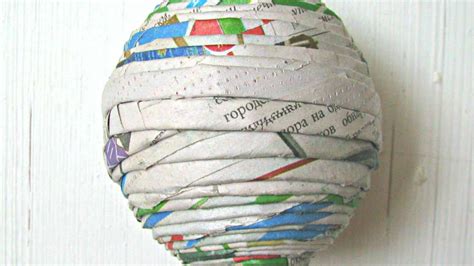 How To Make A Christmas Ornament From Newspaper Diy Crafts Tutorial