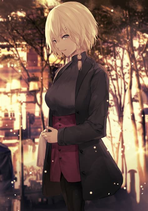 Download 1512x2150 Anime Girl Blonde Short Hair Winter