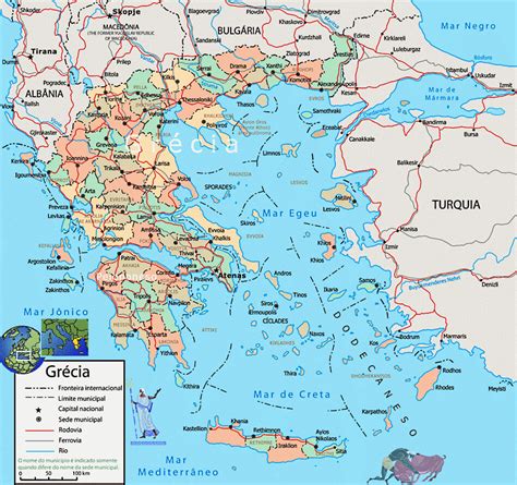 Mapa Da Grécia Grécia Mapa Online
