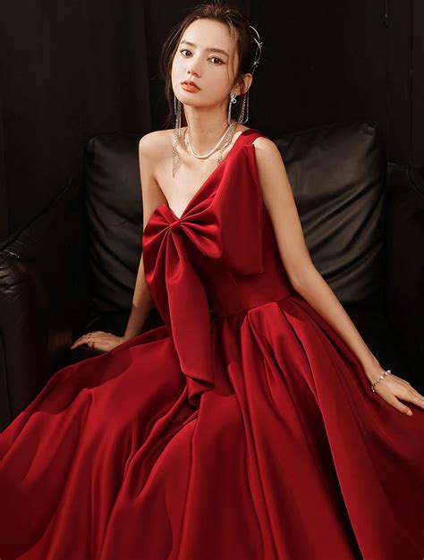 sleeveless one shoulder long prom dress burgundy red ball gown florashe
