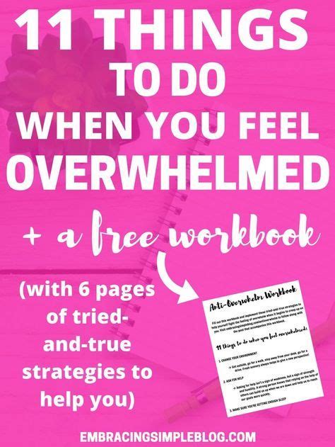 11 Things To Do When You Feel Overwhelmed Free Workbook Christina Tiplea How Are You