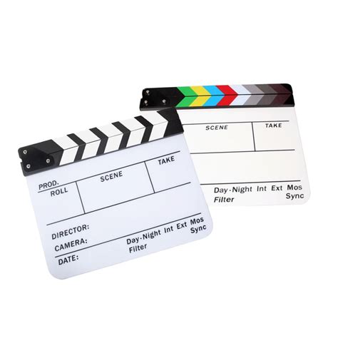 Buy Acrylic Clapboard Dry Erase Director Film Movie Clapper Board Slate