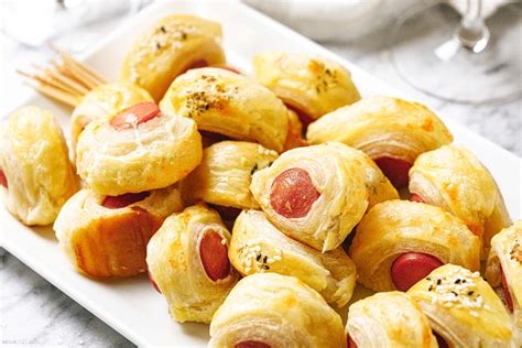 Puff Pastry Pigs In A Blanket Sausage Puff Pastry Appetizers Recipe