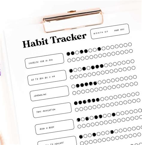 Day Habit Tracker Printable