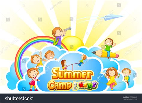 Download Vector Illustration Of Kid Playing On Cloud For Summer ...