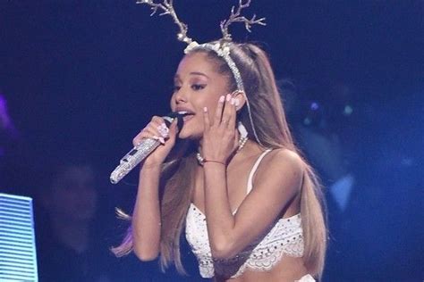 Another Look At Ariana Grande S Twig Reindeer Horns With Sparkly Blingy Headband Ariana
