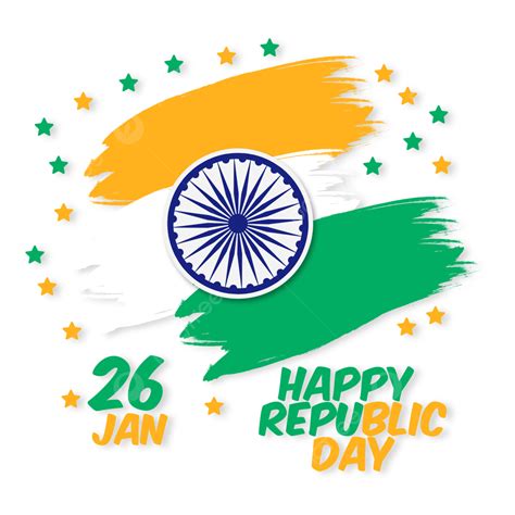 Republic Day India Hd Transparent Republic Day Of India Brush Flag