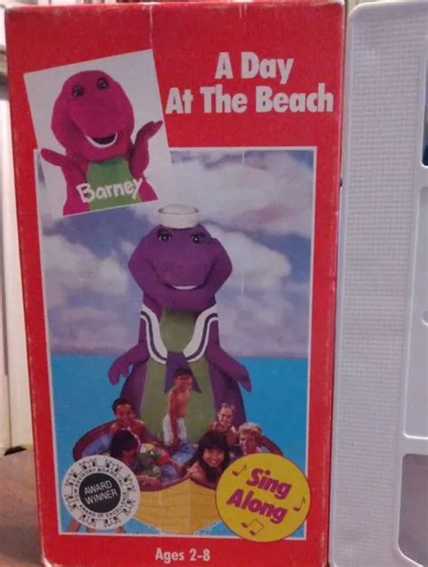 Barney A Day At The Beach Vhs Tape White 1988 Sandy Duncan Rare Pbs