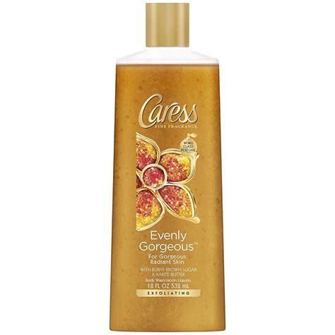 Caress Evenly Gorgeous Exfoliating Body Wash 18 Oz Pack