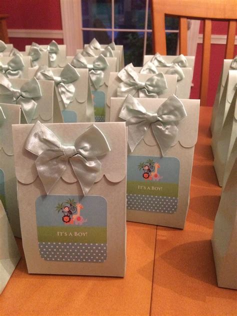 Party Favor Bags For Baby Showerfilled With Jungle Themed Hershey