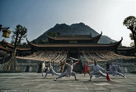 Images Show Western Shaolin Monks Practising Kung Fu At Their Temple