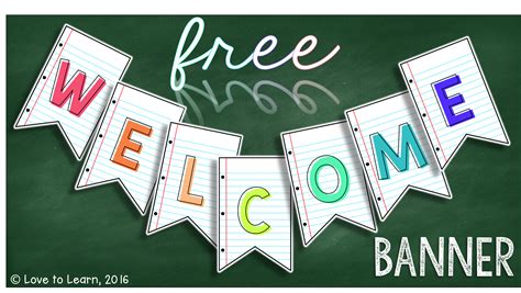 Dress up your classroom with this FREE printable welcome pennant banner. | Welcome banner ...