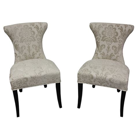 Cosmo Cream Fan Damask Dining Chair Set Of 2 Free Shipping Today