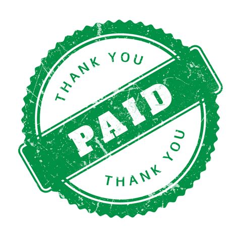 Transparent Background Paid Stamp Png