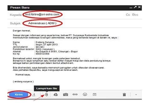 Contoh Lamaran Kerja Via Email Yang Baik Dan Benar Menarik Dan