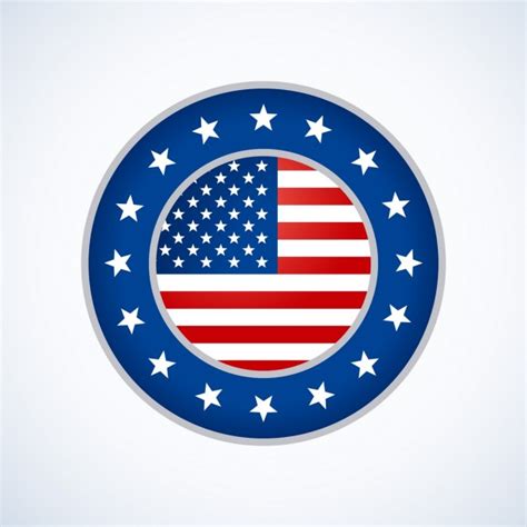 Download your free the united states flag here (vector files). Free Vector | American flag badge