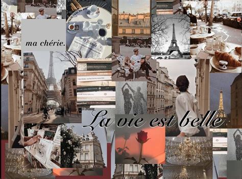 7 genius, creative, aesthetic, & minimal ways to customize your macbook! paris collage wallpaper | Computer wallpaper desktop ...
