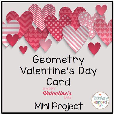 Geometry Valentine Card And Poem Project Valentines Cards Math