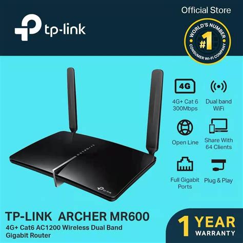 Tp Link Archer Mr600 4g Cat6 Ac1200 Wireless Dual Band Gigabit Router