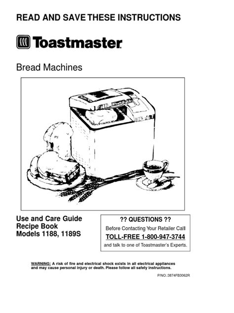 Here is the most fight free and uncomplicated recipe you will run over. Manual Toastmaster Bread and Butter Maker PDF-crack ...