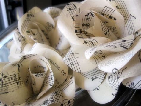 Paper Roses Made From Vintage Sheet Music 4 By Theopenwindows 400