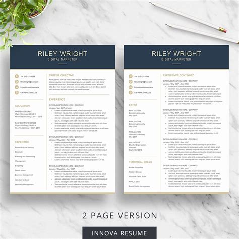 Is this experience or skill relevant for the job that i am applying for? 2 Page Resume format Lovely Modern Resume Template Innova ...