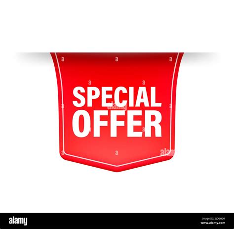 Special Offer Red Ribbon Or Price Tag Realistic Badge Vector