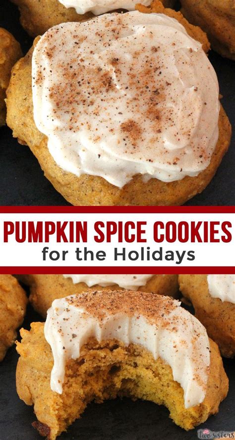And white sprinkles for halloween or red and green for christmas! Pumpkin Cookies with Cinnamon Cream Cheese Frosting ...