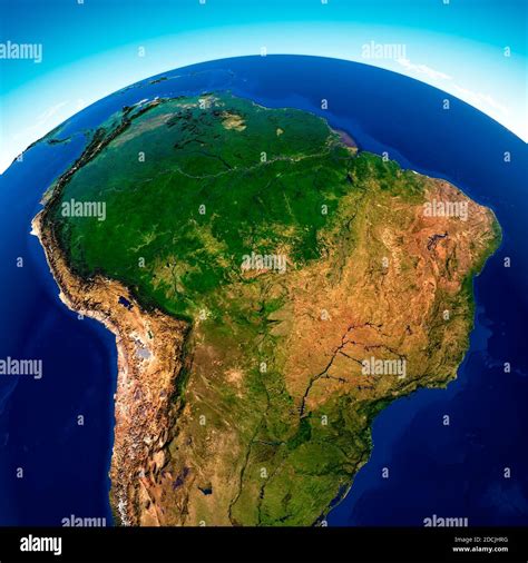 Satellite View Of The Amazon Rainforest Map States Of South America