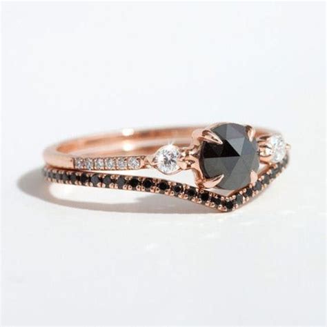 15 Unique Fitted Engagement Ring And Wedding Band Combos That Just Belong Together Black