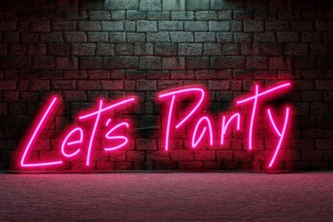 Lets Party Neon Sign Led Neon Light Neon Sign Custom