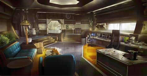 Sci Fi Office Tyler Edlin Sci Fi Concept Art Futuristic