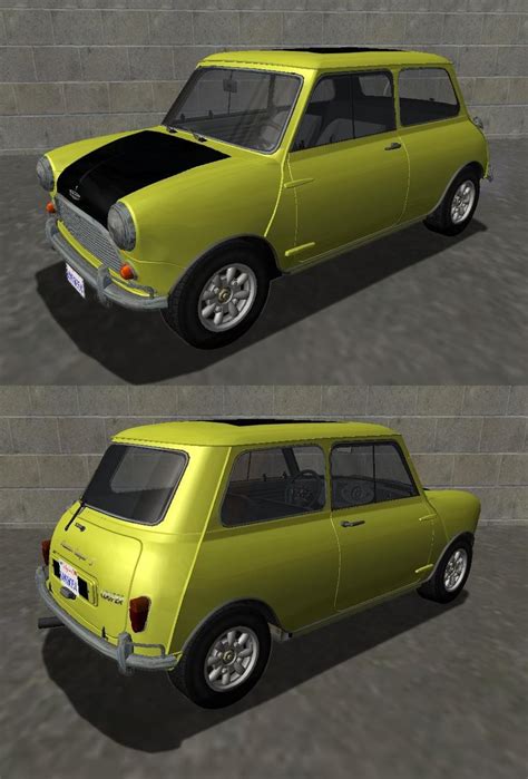 It was crashed at the end of the same episode. GTA San Andreas 1965 Austin Mini Cooper S Style Mr Bean v1 ...