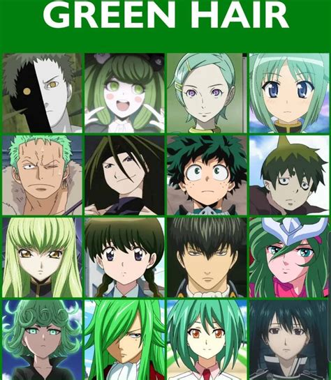 20 Most Popular Green Haired Anime Characters Ranked Zohal