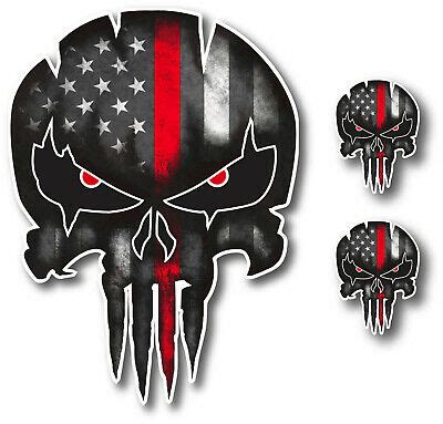 Firefighter punisher skull decal thin red line decal vinyl decal sticker for firefighter decal firefighter bumper sticker decal for vehicle. Thin Red Line Firefighter Punisher Skull Decal Fire Dept ...