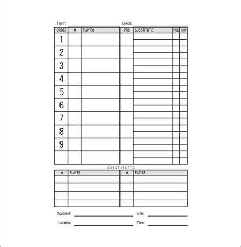 Free shipping on orders over $25 shipped by amazon. 9+ Baseball Line Up Card Templates - DOC, PDF, PSD, EPS | Free & Premium Templates