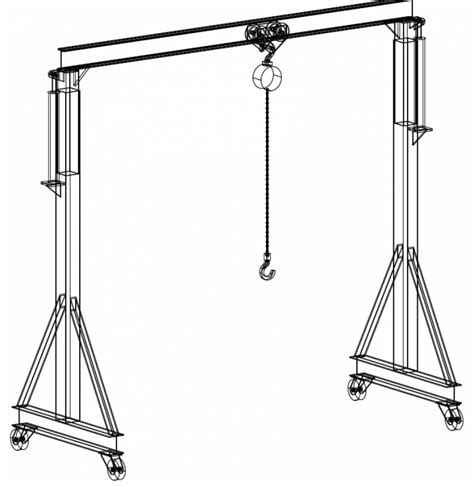 Gantry Crane Plans Telescoping Design All Drawings Included