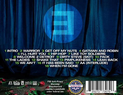 A Tracklist I Made for if "Curtain Call" was an actual album instead of