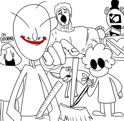 Baldi Basics All Charaters Coloring Pages Coloring Pages
