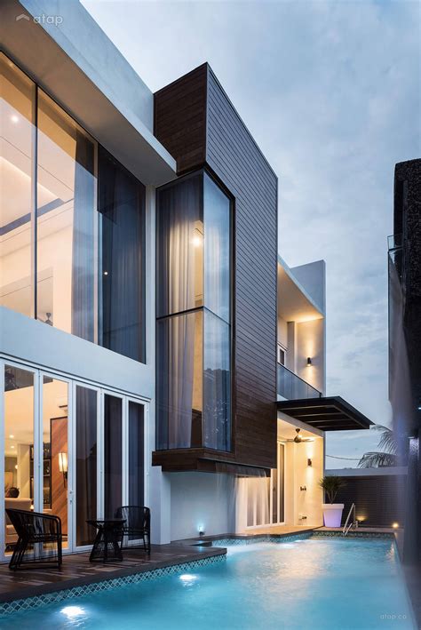 Contemporary Balcony Exterior Bungalow Design Ideas And Photos Malaysia