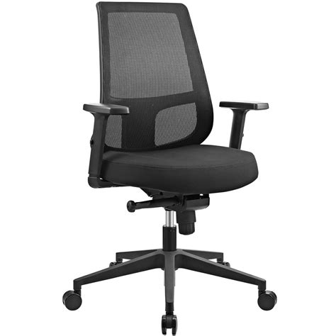 Space seating office chairs with lumbar supports and breathable mesh black back with padded eco leather seat. Pump Ergonomic Mesh Back Office Chair With Lumbar Support ...